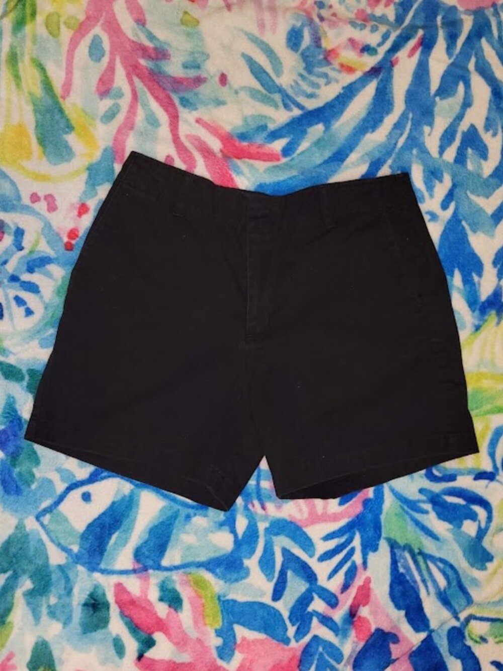 Calvin Klein Jeans Black Cotton Chino Shorts Women's Size 10 Classic